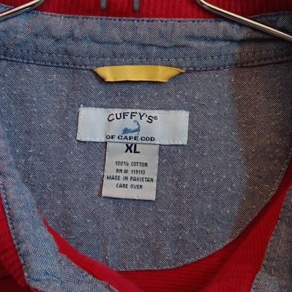 Cuffy's of Cape Cod vintage polo style short sleeved shirt for men. Size XL Colo - Picture 3 of 6